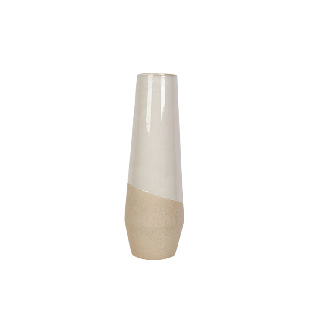 **Elegant Two-Tone Ceramic Vase - Modern Decorative Home Accent**