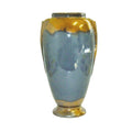 Elegant Gray and Gold Ceramic Vase - Modern Home Decor Piece