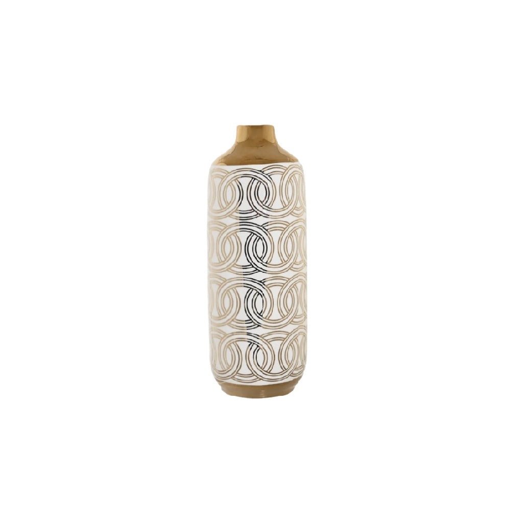 Modern Ceramic Decorative Vase with Geometric Pattern