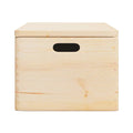 Nature-Inspired Wooden Storage Box with Lid - Versatile and Durable Organization Solution